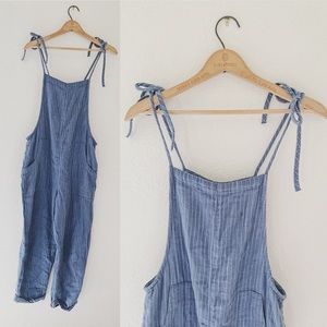 Aerie Tie Pinstripe Overalls